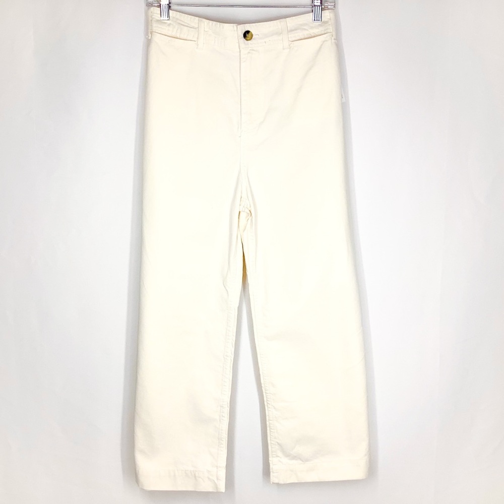 Free People Patti Crop Cotton Pants Ivory NWT